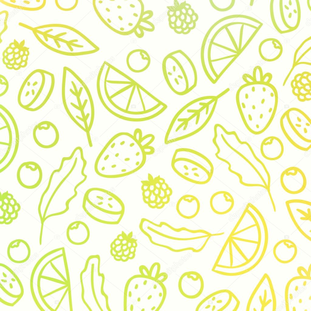 Doodle fruit background
