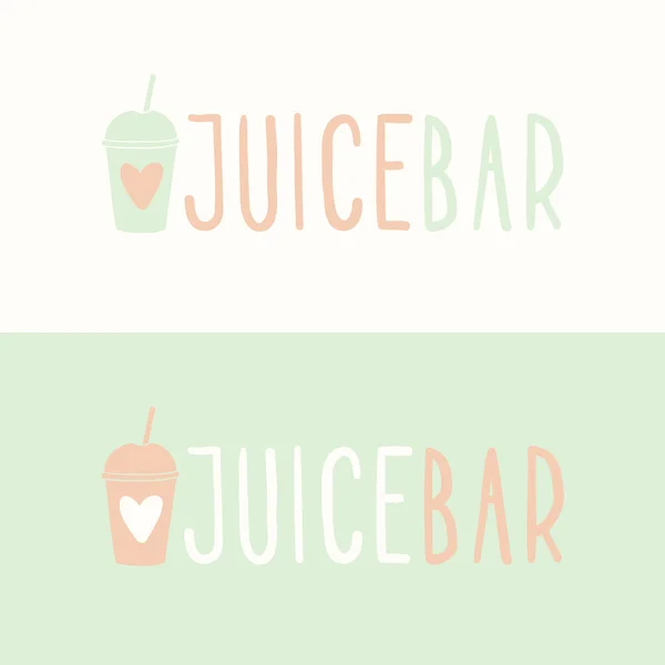 Juice bar logotypów. — Wektor stockowy