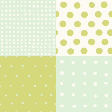 4 kümesi el çekilmiş şirin Dikişsiz desen