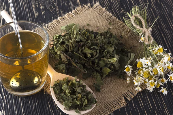 Té de hierbas con manzanilla — Foto de Stock