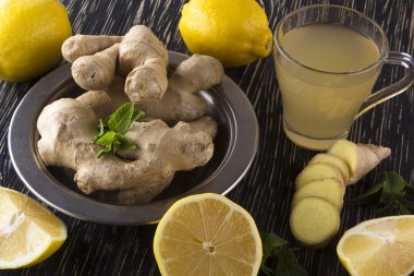 Naneli ve limonlu zencefilli çay