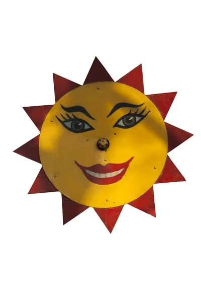Железное солнце лицо для сада — стоковое фото