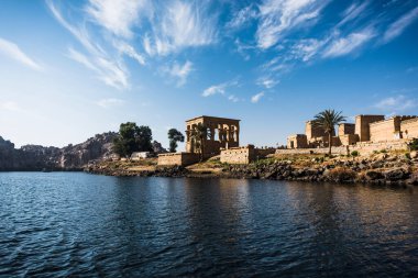 Mısır, Agilkia adasındaki Isis Tapınağı, Aswan, Mısır 'dan taşındı. Eski, tarihi