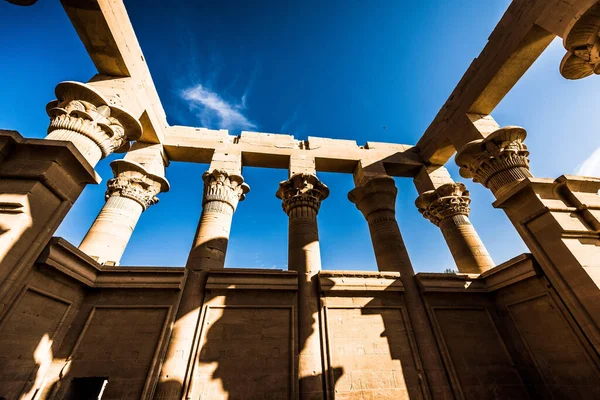 Egito Templo Nil Ísis Ilha Agilkia Mudou Ilha Philae Assuão — Fotografia de Stock