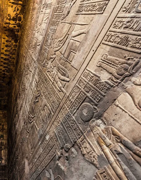 Columns Hieroglyphs Temple Khnum Esna — Stock Photo, Image