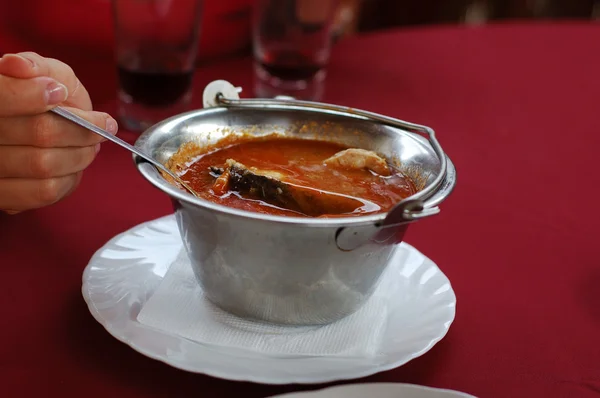 Pancar çorbası ile plaka