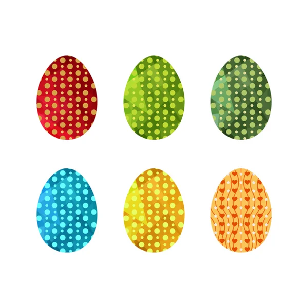 Conjunto de huevos de Pascua — Vector de stock