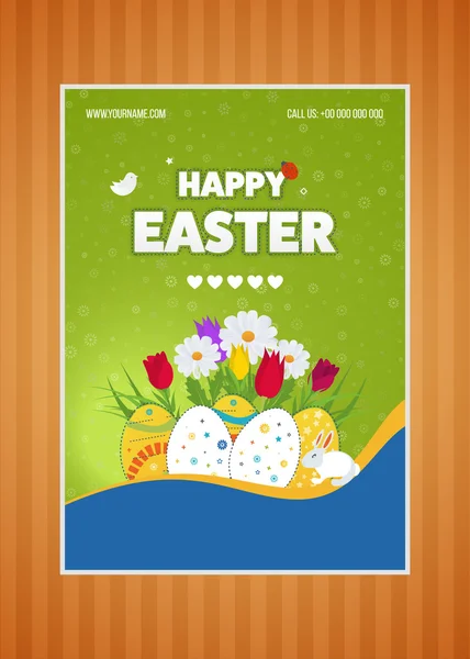 Happy Easter greeting card — Stock Vector