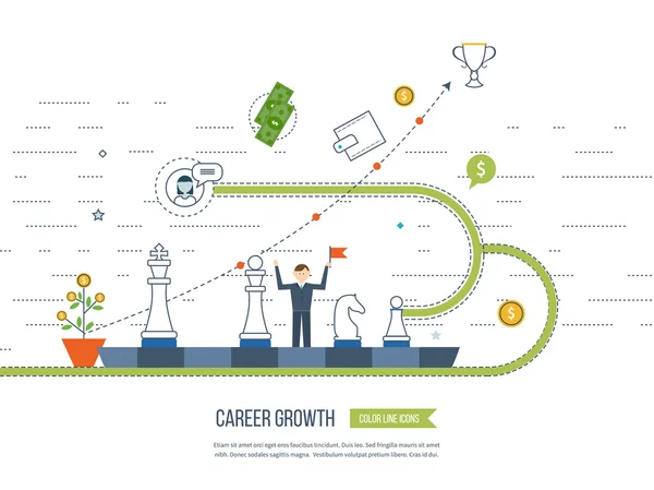 Career growth. Financial strategy — Stockový vektor