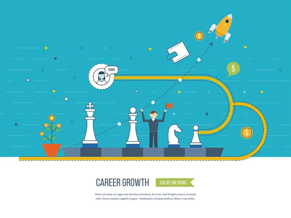 Career growth. Financial strategy — Stockový vektor