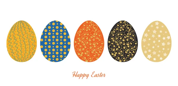 Huevos de Pascua vintage — Vector de stock