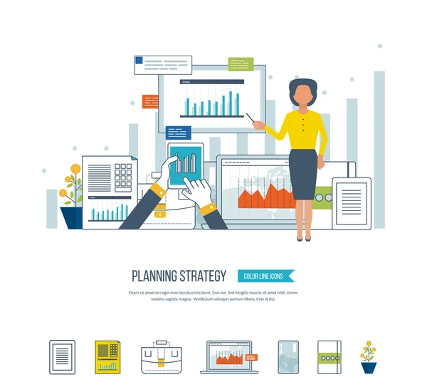 Concept for project and strategic management — Stock Vector