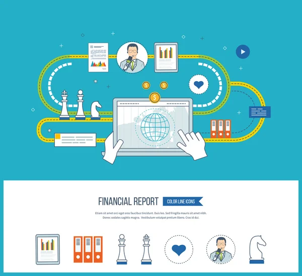 Conceptos de análisis y planificación empresarial — Archivo Imágenes Vectoriales