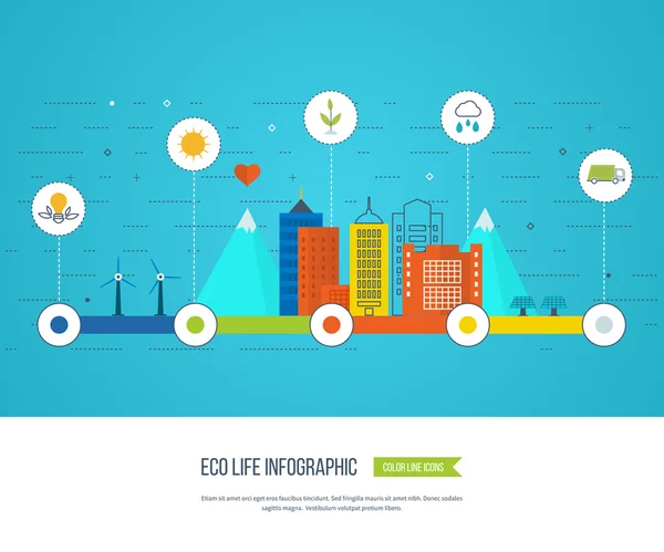 Eco life infographic — Stock Vector