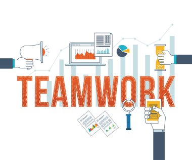 Kavramı kurumsal iş, ekip çalışması için