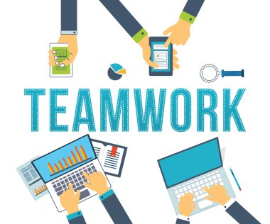 Kavramı kurumsal iş, ekip çalışması için