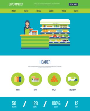 Süpermarket mağaza konsepti