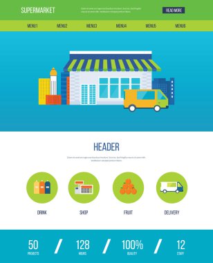 Süpermarket mağaza konsepti