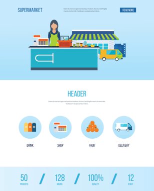 Süpermarket mağaza konsepti