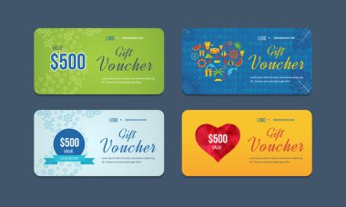 Hediye çeki şablonu.