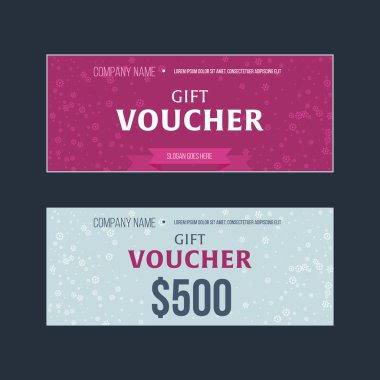 Hediye çeki şablonu.