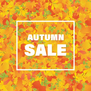 Yaprakları ile sonbahar Super satışı büyük başlığı.