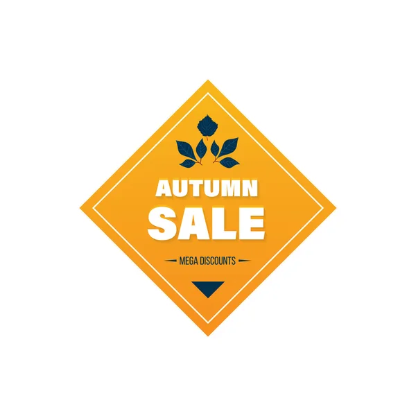 Bannière Automne Super Sale avec feuilles . — Image vectorielle