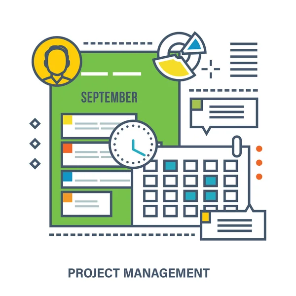 Conceito de gestão de projectos —  Vetores de Stock