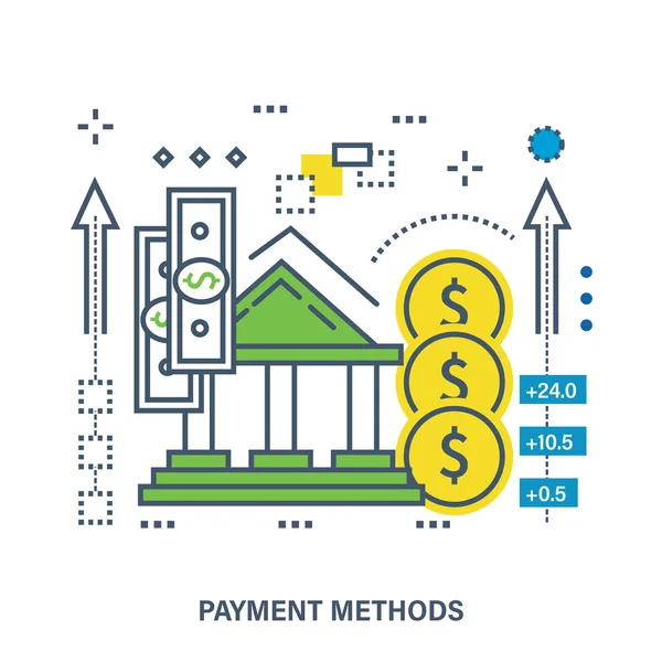 Concepto de métodos de pago . — Archivo Imágenes Vectoriales