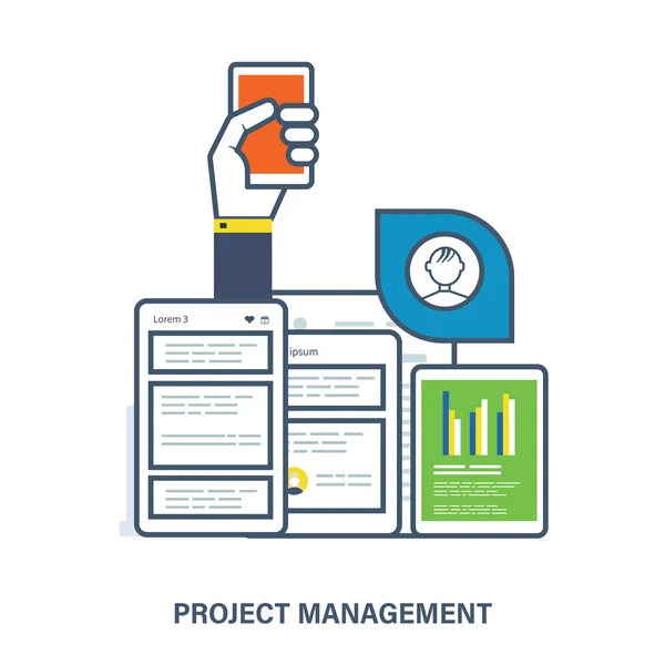 Concept of project management — Stock Vector