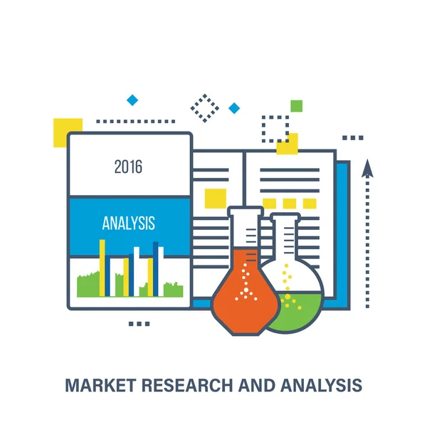Koncepcja badań i analiz rynku. — Wektor stockowy