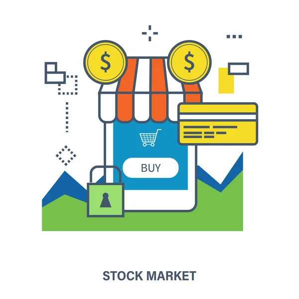 Conceito de marketing móvel — Vetor de Stock