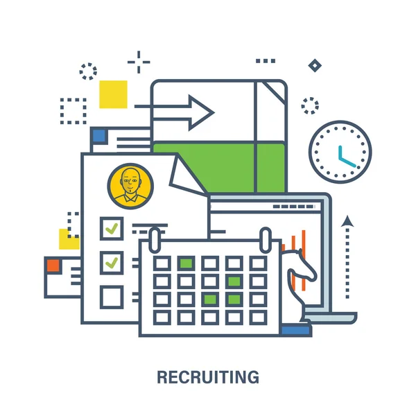 Concept of recruitment in work — Stock Vector