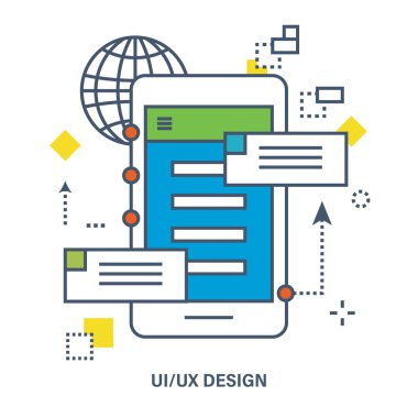 UI ux tasarım kavramı.