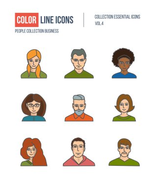 İnsanlar koleksiyonu iş.