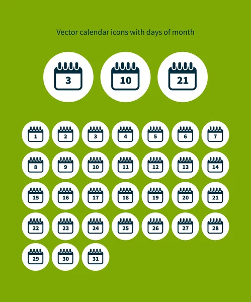 Calendar icons — Stock Vector