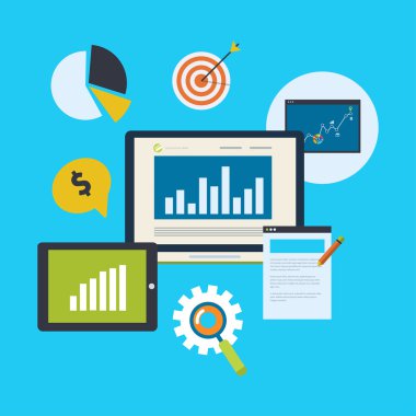 Web sitesi Seo optimizasyon Icons set