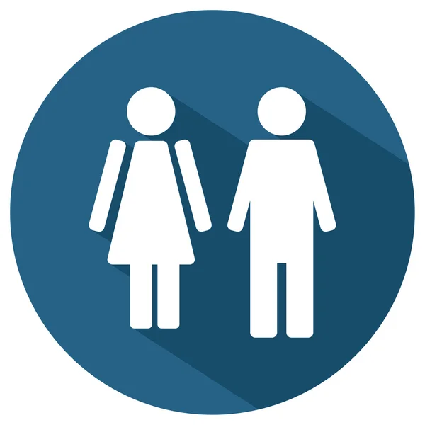 Homme et femme icône WC — Image vectorielle