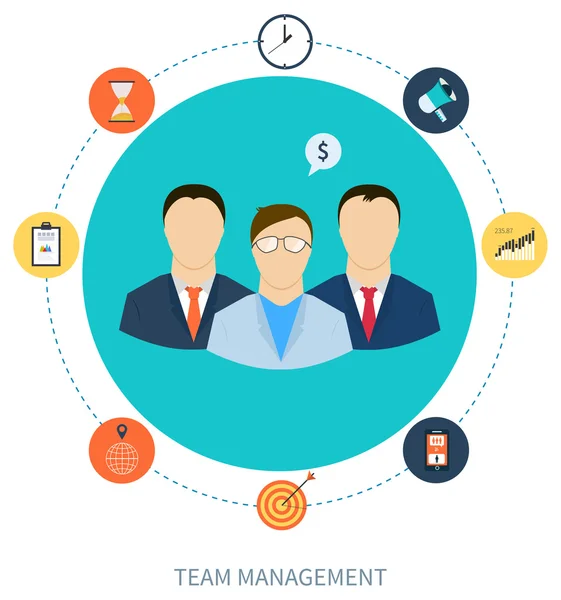 Concept of human resources and teamwork — Stock Vector