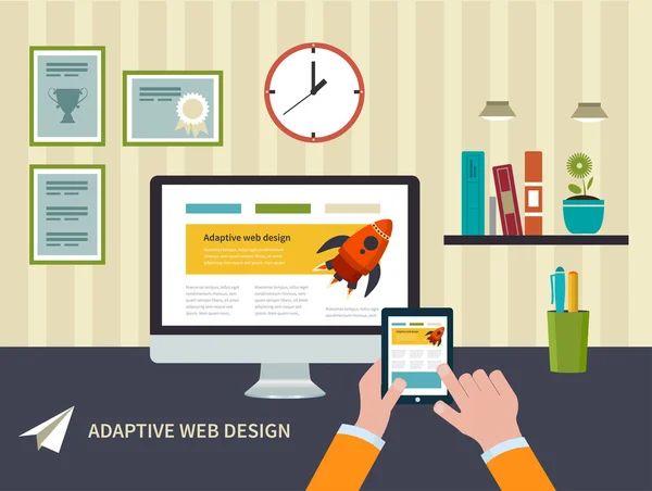 Responsive web design — Stockvector