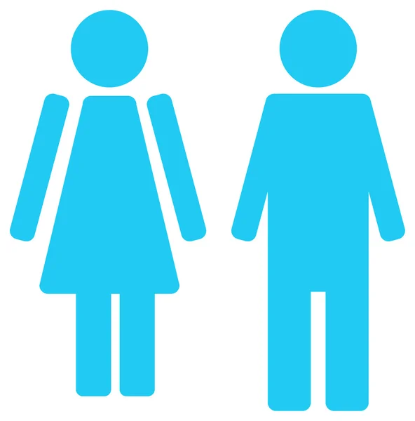 Mannelijke en vrouwelijke wc-pictogram — Stockvector