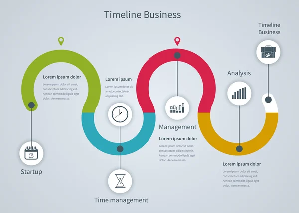 Timeline Infographic business — Stock vektor