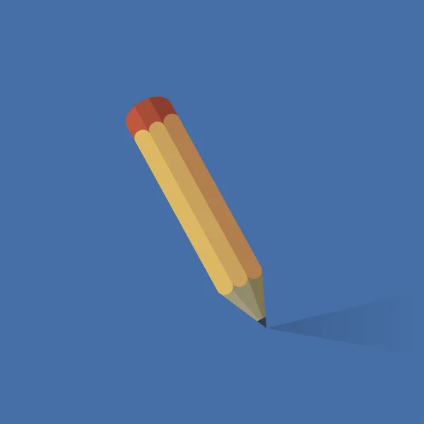 Lapos ceruza ikonra — Stock Vector
