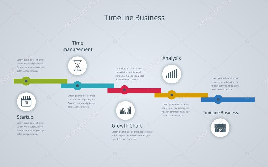 Timeline Infographic business with diagrams