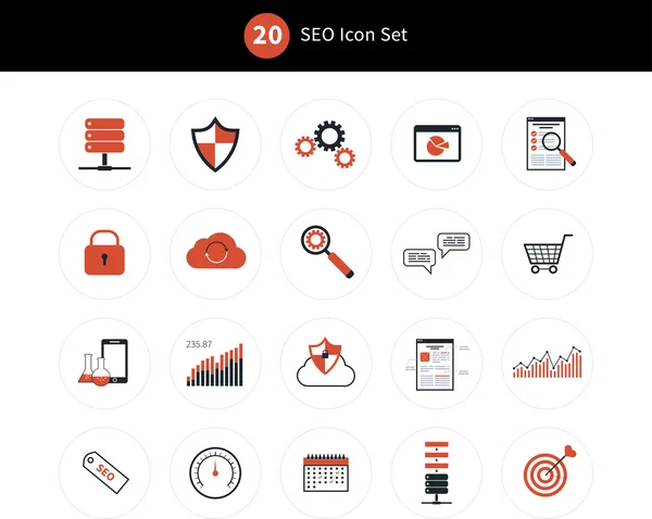 SEO icon set — Stock Vector