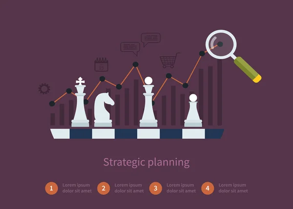 Análisis de datos, planificación estratégica — Vector de stock