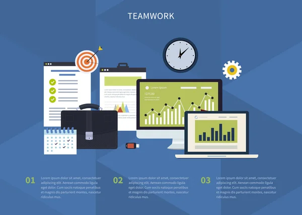 Concept van teamwork — Stockvector