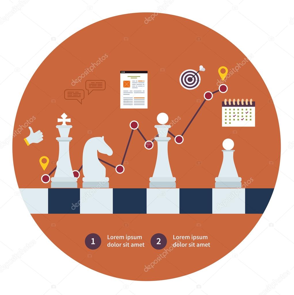 Strategy planning icons