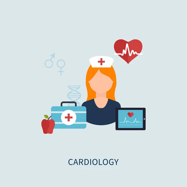 Cardiology design icons — Stock Vector