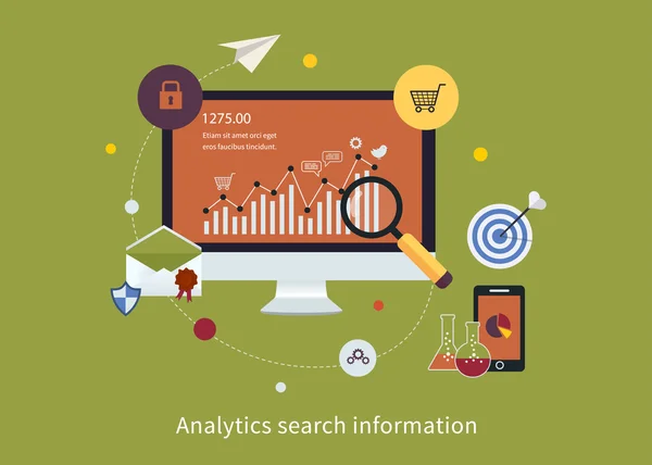 Analytics search information — Stock Vector